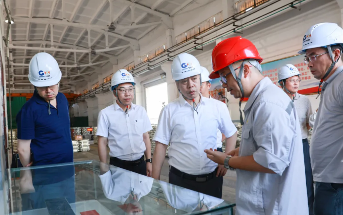 中国有色矿业集团到华锡有色来冶公司、设计研究院调研交流